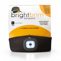 Brightbrim LED Beanie USB Rechargeable Black