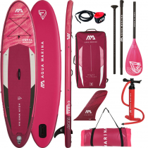 Aqua Marina Coral All-Round Inflatable Stand Up Paddle Board with Paddle and Safety Leash 10ft 2in 