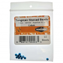 Semperfli Slotted Tungsten Beads 3.3mm Cobalt Qty 10