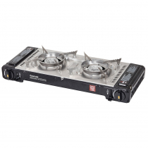 Gasmate Travelmate II Deluxe Twin Stove with Hotplate