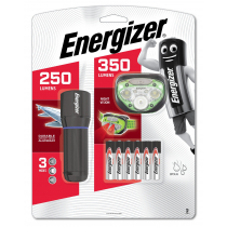 Energizer Vision HD Plus LED Headlamp 350lm Compact Torch 250lm Combo