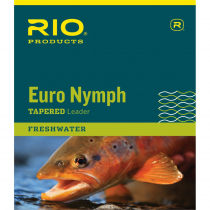 RIO Euro Nymph Leader with Tippet Ring 11ft 0X/2X Pink/Yellow