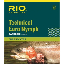 RIO Technical Euro Nymph Leader with Tippet Ring 14ft Black/White