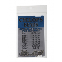 Cyclops Brass Beads for Fly Tying 3.2mm Qty 24 Nickel