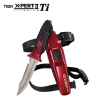 TUSA X-Pert II Titanium 25cm Dive Knife Metallic Red