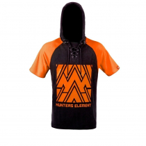 Hunters Element Forestry Mens Hi Vis Hooded Shirt Black/Fluoro Orange