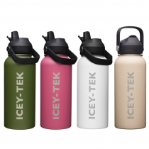 Icey-Tek Insulated Water Bottle with Straw Lid 950ml