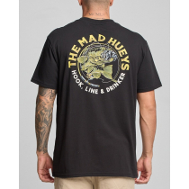 The Mad Hueys Hook Line and Drinker T-Shirt Black