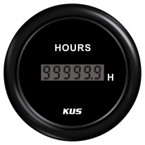 KUS Digital Hourmeter Gauge Black