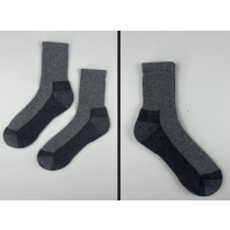 Black Shag Merino Mid Cut Crew Socks Grey/Black US6-US10