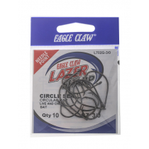 Eagle Claw L702 Lazer Sharp Non-Offset Circle Hooks 3/0 Qty 10