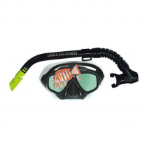 Land & Sea Sports Clearwater Mask and Snorkel Set Black Mirror Lens