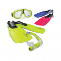 Land & Sea Sports Adventure Silicone Mask Snorkel and Fins Set XL