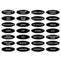 Labels for BEP Marine Splash-Proof Switch Panels