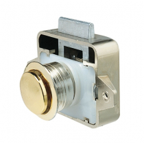 V-Quipment Plastic Lock with Brass Plated Push-Button