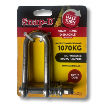 Snap-D 304 Stainless Steel Long D-Shackle 10mm 1070kg