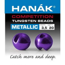 HANAK Competition METALLIC+ Tungsten Beads Dark Violet Qty 20