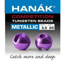 HANAK Competition METALLIC+ Tungsten Beads Light Violet Qty 20