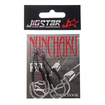 Jig Star Nunchaku Twin Assist 3/0 100lb 40mm Qty 2