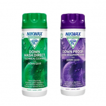 Nikwax Down Wash Direct Cleaner and Down Proof Waterproofer Duo Pack 300ml