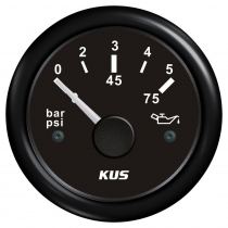 KUS Oil Pressure Gauge 0-5bar Black