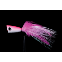 Manic Tackle Project Party Popper Saltwater Fly 2/0 Single Pink