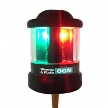 Weems & Plath Q Tricolour/Anchor LED Navigation Light with Photodiode Black Housing