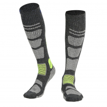 Black Shag Merino Ski Socks L