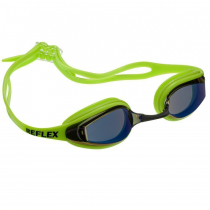 Aqualine Reflex Performance Swimming Goggles Neon Green