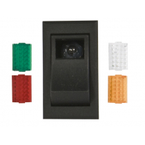 Sierra RK19510K Illuminated Weather Resistant Rocker Switch with Four Snap in Lenses