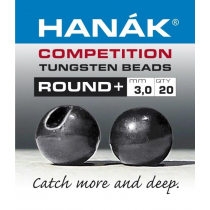 HANAK Competition ROUND+ Tungsten Beads Black Nickel Qty 20