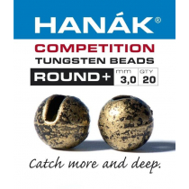 HANAK Competition ROUND+ Tungsten Beads Bronze Matte Qty 20