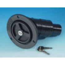 Black Locking Water Filler - Round Cap 40mm