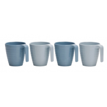 Stacking Mugs Shades of Blue Qty 4
