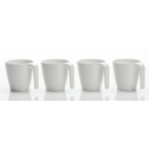 Stacking Mugs Soft White - 4 Piece Set