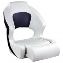 Springfield Deluxe Sport Flip-Up Boat Seat White/Charcoal