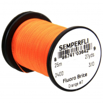 Semperfli Fluoro Brite Fly Tying Thread 3/0 27yd  #7 Orange