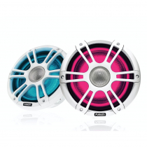 Fusion Signature Series 3 Sports White Coaxial Marine Speakers CRGBW LED 6.5in 230W