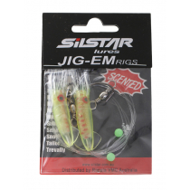 Silstar Jig-em Squid Flasher Rig 7cm Yellow/Orange
