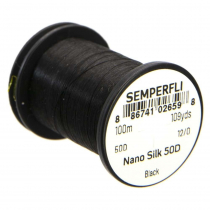 Semperfli Nano Silk 50D Fly Tying Thread 109yd Black
