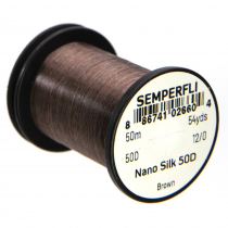 Semperfli Nano Silk 50D Fly Tying Thread 54yd Brown