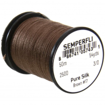 Semperfli Pure Silk Fly Tying Thread Brown #17