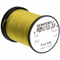 Semperfli Pure Silk Fly Tying Thread Golden Olive #11