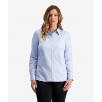 Swanndri Avondale Long Sleeve Cotton Womens Shirt Self Stripe Blue