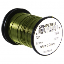 Semperfli Brassie Wire 0.3mm x 10m Chartreuse