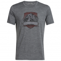 Icebreaker Merino Tech Lite Mens T-Shirt Everest Crest Dark Grey 2XL