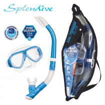 TUSA Sport Splendive Adult Combo Mask and Snorkel Set Fishtail Blue