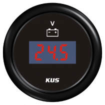 KUS Digital Voltmeter Gauge Black