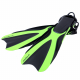 Pro-Dive Premium Open Heel Dive Fins Green M-L / US9-12