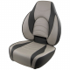 BLA Fish Pro High Back Fold Down Boat Seat Charcoal/Grey